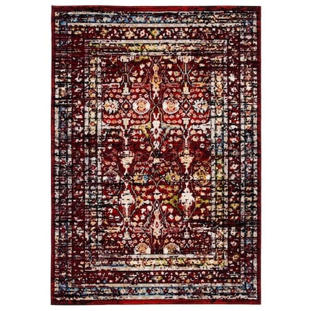 Safavieh 3 x 5 ft. Amsterdam 177Q Power Loomed Rectangle Area Rug, Red AMS177Q-3
